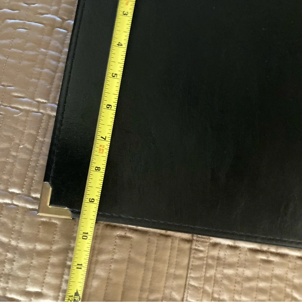 Black notepad holder with Gold Accents